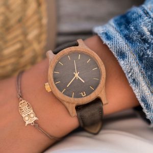 Dámske drevené hodinky Classic - Sivé