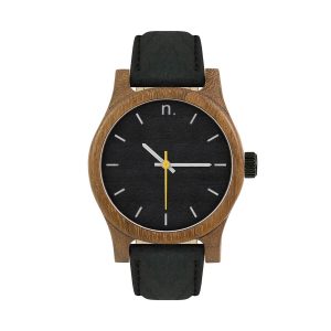 Dámske drevené hodinky Classic - Čierno strieborné