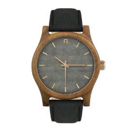 Pánske drevené hodinky Classic - Šedo zlaté