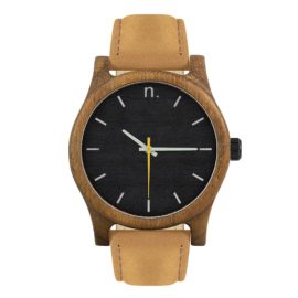 Pánske drevené hodinky Classic - Škoricovo čierne