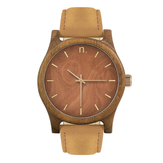 Pánske drevené hodinky Classic - Škoricovo hnedé