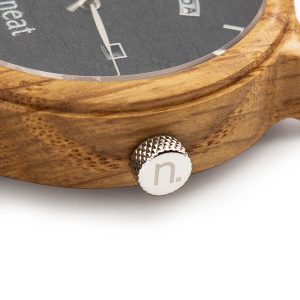 Pánske drevené hodinky Knight - Čierno hnedé