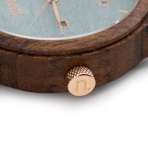 Pánske drevené hodinky Knight - Hnedo modré