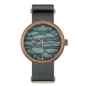 Pánske drevené hodinky New hoop - Sivé