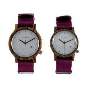 Dámske drevené hodinky - Spectro Pink