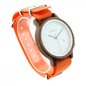 Pánske drevené hodinky - Spectro Orange