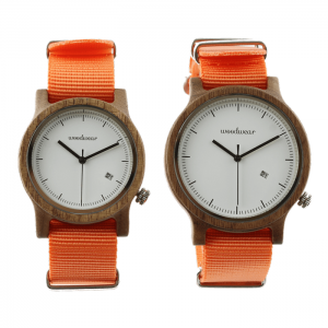 Pánske drevené hodinky - Spectro Orange