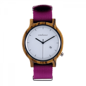 Pánske drevené hodinky - Spectro Pink