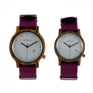 Pánske drevené hodinky - Spectro Pink