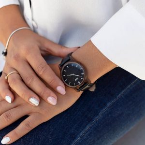 Dámske hodinky Slim – Čierno strieborné
