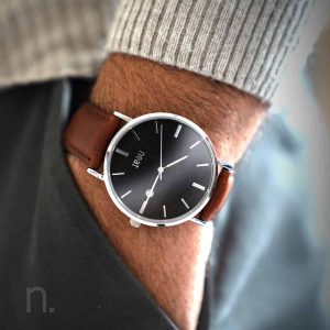 Pánske hodinky Elegant– Čierno strieborné