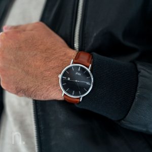 Pánske hodinky Elegant– Čierno strieborné