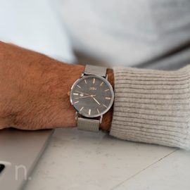 Pánske hodinky Exclusive – Šedo strieborné