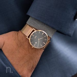 Pánske hodinky Exclusive – Šedo zlaté