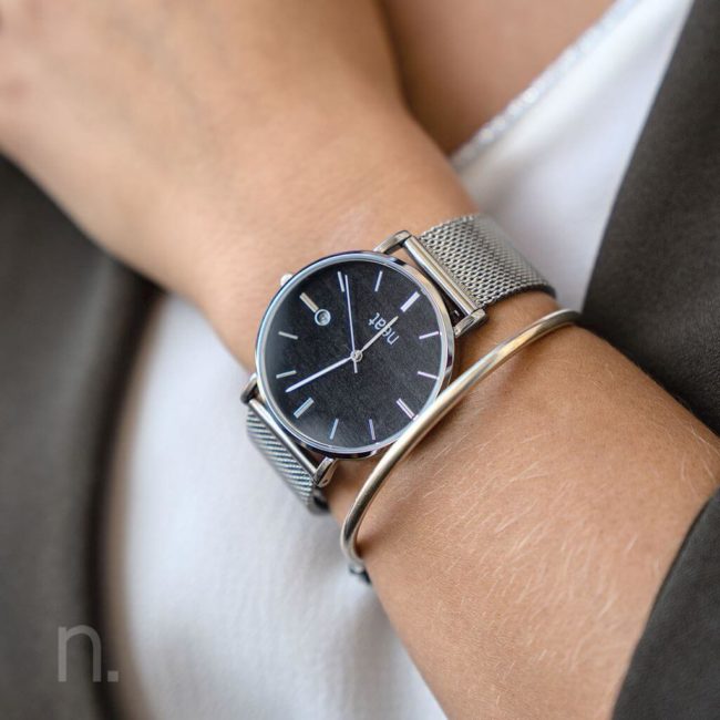 Dámske hodinky Exclusive – Čierno strieborné