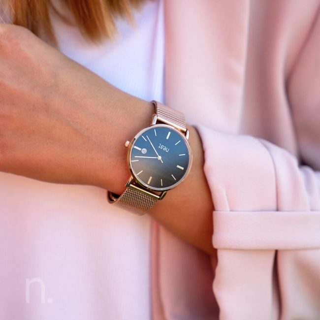 Dámske hodinky Exclusive – Modro zlaté