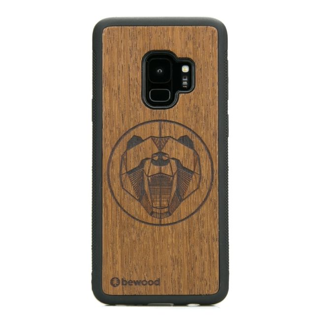 Drevený kryt Samsung Galaxy S9 Medveď Merbau