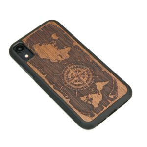 Drevený kryt Apple iPhone XR Kompas Merbau
