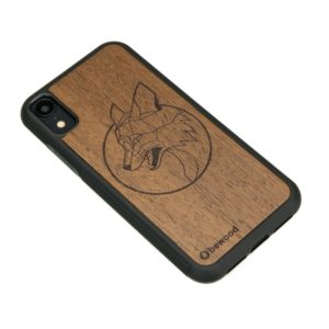 Drevený kryt Apple iPhone XR Líška Merbau