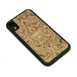 Drevený kryt Apple iPhone XR Aztecký kalendár Anigre