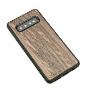 Drevený kryt Samsung Galaxy S10 Tmavý orech