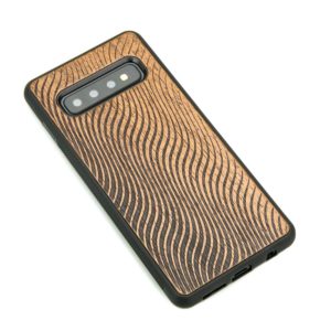 Drevený kryt Samsung Galaxy S10 Vlny Merbau