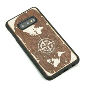 Drevený kryt Samsung Galaxy S10e Kompas Merbau biely