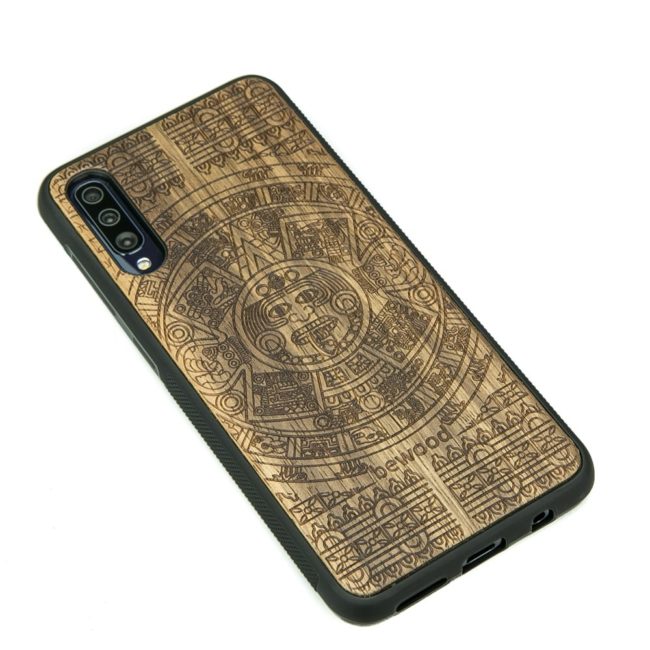 Drevený kryt Samsung Galaxy A70 Aztecký kalendár Limba Wood Case