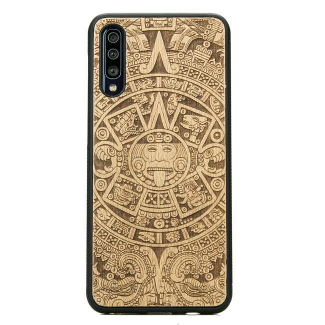 Drevený kryt Samsung Galaxy A70 Aztecký kalendár Anigre