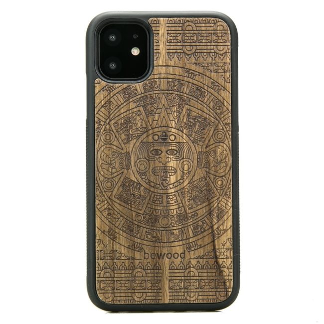 iPhone 11 Aztecký kalendár Limba Wood Case