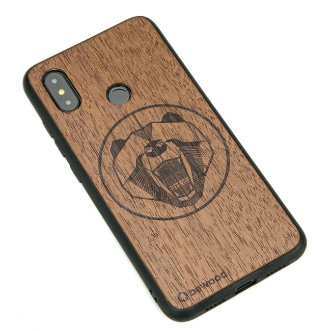 Drevený kryt Xiaomi Mi 8 Medveď Marbau Wood Case