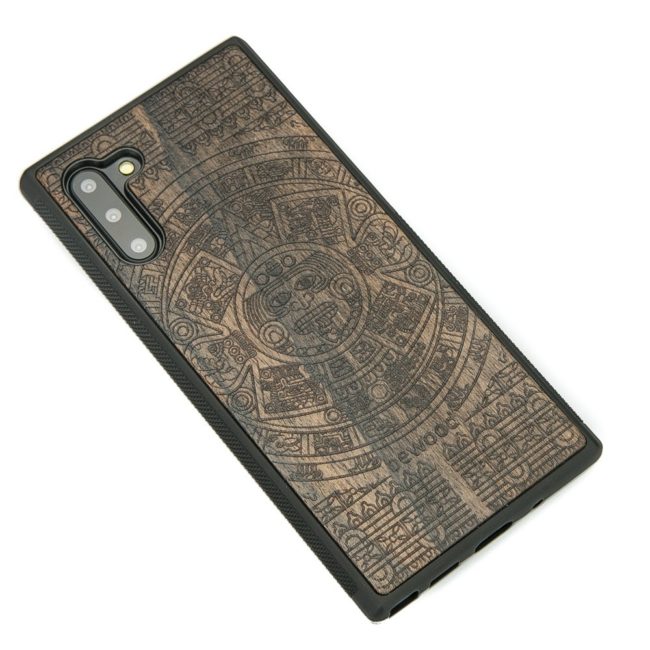 Drevený kryt Samsung Galaxy Note 10 Aztecký kalendár Ziricote