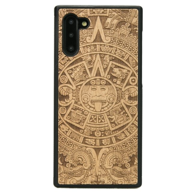 Drevený kryt Samsung Galaxy Note 10 Aztecký kalendár Anigre