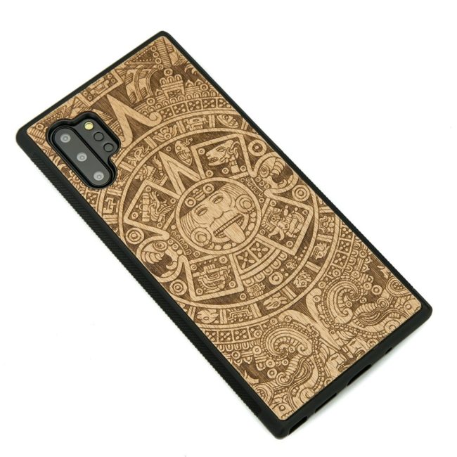 Drevený kryt Samsung Galaxy Note 10+ Aztecký kalendár Anigre