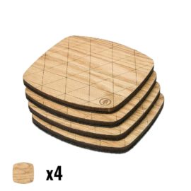 Drevené stolové prestieranie - Dub - Malé - 4ks