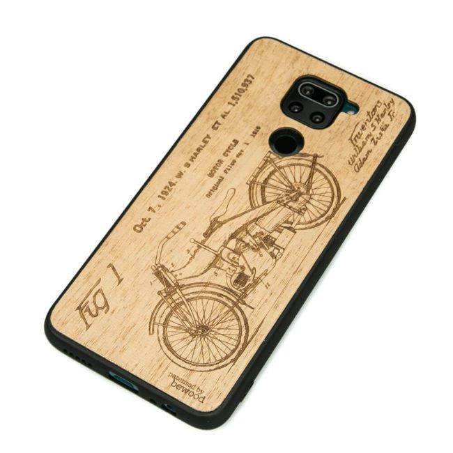 Drevený kryt Xiaomi Redmi Note 9 Harley Patent Anigre