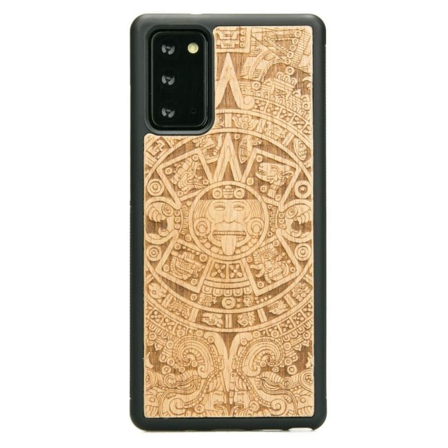 Drevený kryt Samsung Galaxy Note 20 Aztecký kalendár Anigre