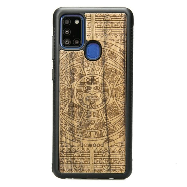 Drevený kryt Samsung Galaxy A21s Aztecký kalendár Frake