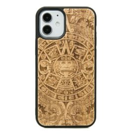 Drevený kryt Apple iPhone 12 Mini Aztecký kalendár Anigre