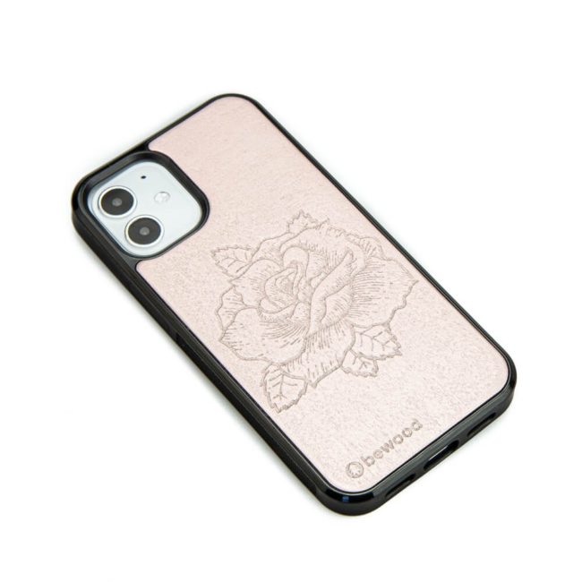 Drevený kryt iPhone 12 Mini - Lady Ružová ruža