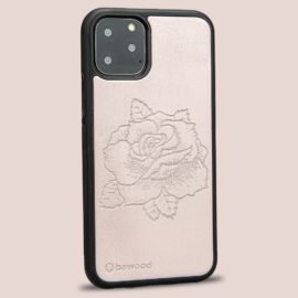 Drevený kryt iPhone 11 Pro - Lady Ružová ruža