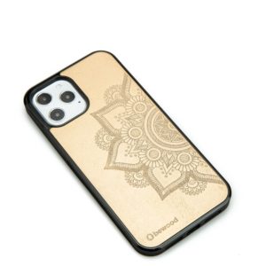 Drevený kryt iPhone 12 Pro Max - Lady Zlatá & Mandala
