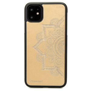 Drevený kryt iPhone 11 Pro Max - Lady Zlatá & Mandala