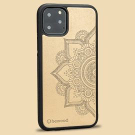 Drevený kryt iPhone 11 Pro - Lady Zlatá & Mandala