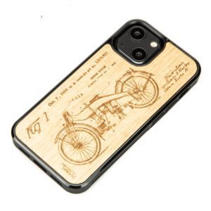 Drevený kryt Apple iPhone 13 Mini Harley Patent Anigre