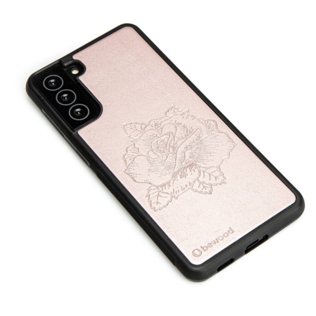 Drevený kryt Samsung Galaxy S21 - Lady Ružová ruža