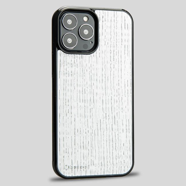 Drevený kryt iPhone 13 Pro Max - Lady Strieborná