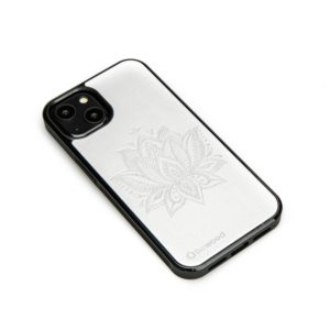 Drevený kryt iPhone 13 - Lady Strieborná & Lotus