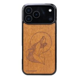 Drevený kryt na iPhone 17 Pro Max Vlk IMBUIA
