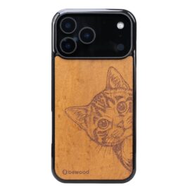 Drevený kryt na iPhone 17 Pro Max Mačka IMBUIA
